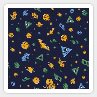 Halloween in space | pattern Sticker